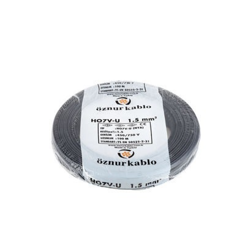 1,5 mm Nya Öznur Siyah Kablo 100 METRE 1,5 mm Nya Öznur Siyah Kablo 100 METRE
