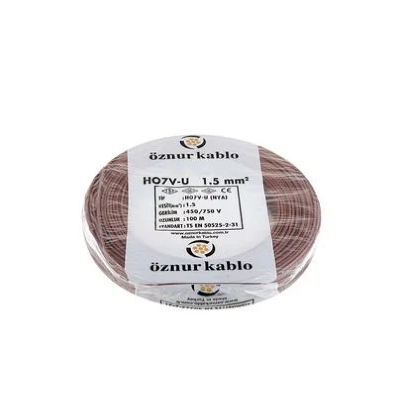 1,5 MM NYA ÖZNUR KAHVE KABLO 100 METRE 1,5 MM NYA ÖZNUR KAHVE KABLO 100 METRE
