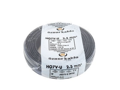 2,5 MM NYA ÖZNUR SİYAH KABLO 100 METRE 2,5 MM NYA ÖZNUR SİYAH KABLO 100 METRE