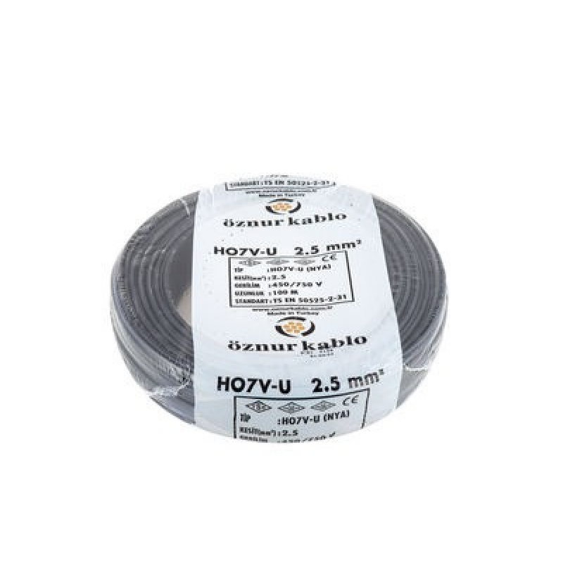 2,5 MM NYA ÖZNUR SİYAH KABLO 100 METRE 2,5 MM NYA ÖZNUR SİYAH KABLO 100 METRE