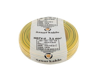 2,5 MM NYA ÖZNUR SARIYEŞİL KABLO 100 METRE 2,5 MM NYA ÖZNUR SARIYEŞİL KABLO 100 METRE