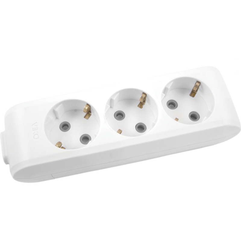 Viko Üçlü Grup Priz Topraklı Klemensli Çocuk Korumalı